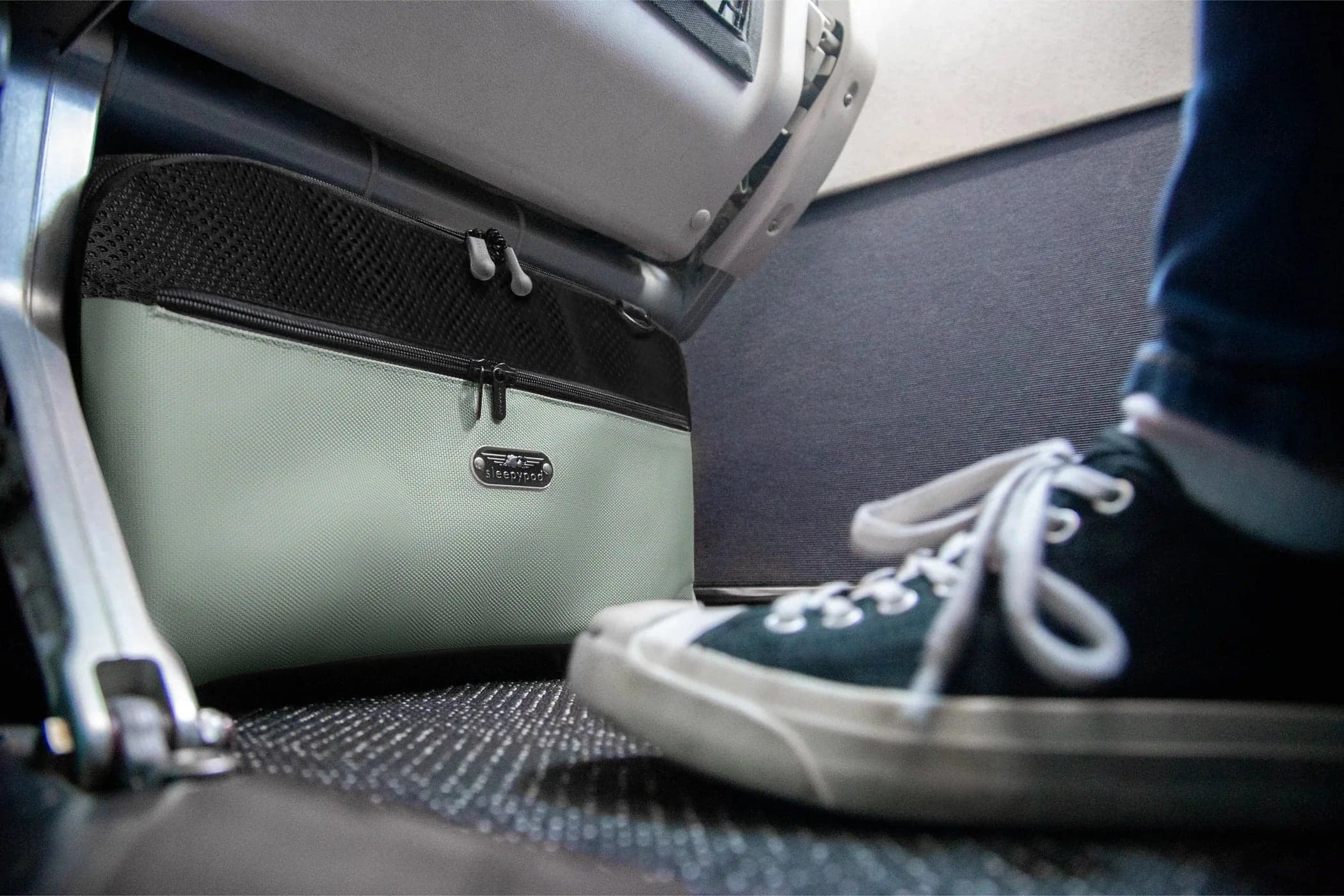 Sleepypod Air at the airport terminal